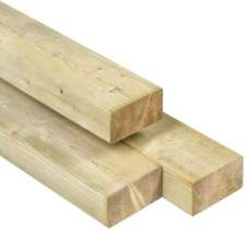 Regel groen geïmpregeerd vuren geschaafd 4,5 x 9,5 cm