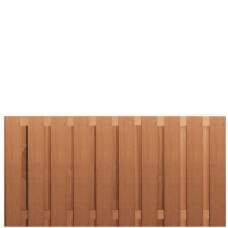 Tuinscherm hardhout verticaal recht 90 x 180 cm
