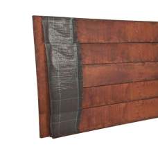 Opgeklampt hardhouten schot Angelim Vermelho met doek 100 x 350 cm