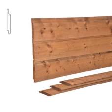Channelsiding gevelbekleding vuren bruin geïmpregneerd 1,9 x 14,5 cm