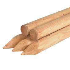 Paal grenen gefreesd kop Ø10 cm