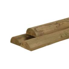 Halfronde regel vuren groen geïmpregneerd gefreesd Ø10 cm