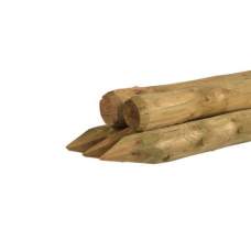 Paal vuren geschild groen geïmpregneerd kop Ø11 x 250 cm