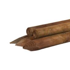 Paal grenen gefreesd bruin geïmpregneerd kop Ø6x120 cm