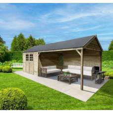 Blokhut Solid Cambrai 296 + 396 x 296 cm geïmpregneerd