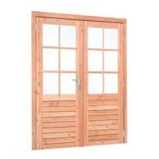 Red Class Wood dubbele deur 185 x 205 cm rvs beslag K226271