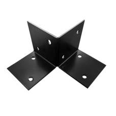 Pergola vloerelement zwart gecoat 12 x 12 cm