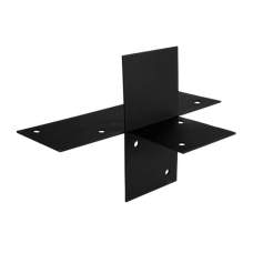 Pergola hoekverbinding met verlenging zwart gecoat 15 x 15 cm