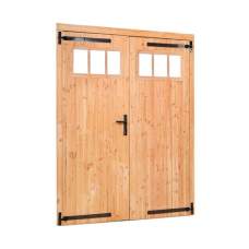 Douglas dubbele klampdeur met klein raam 185 x 205 cm linksdraaiend zwart beslag K228804