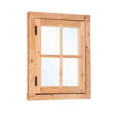 Douglas draairaam 4-ruits dubbel glas 90 x 105 cm zwart beslag K230426