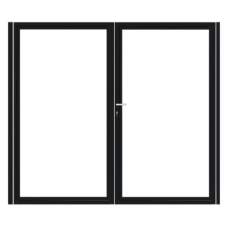 PuraFence Deluxe deurframe dubbel staal 300 x 180 cm 21 mm profiel