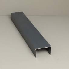 Glazen schuifwand zijgeleiding set 3-sporig antraciet