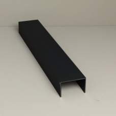 Glazen schuifwand zijgeleiding set 3-sporig mat zwart