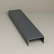 Glazen schuifwand zijgeleiding set 4-sporig antraciet