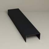 Glazen schuifwand zijgeleiding set 4-sporig mat zwart +€ 105,40