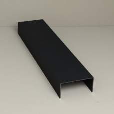 Glazen schuifwand zijgeleiding set 4-sporig mat zwart