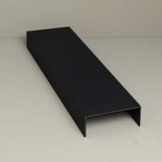 Glazen schuifwand zijgeleiding set 5-sporig mat zwart