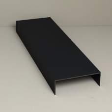 Glazen schuifwand zijgeleiding set 6-sporig mat zwart