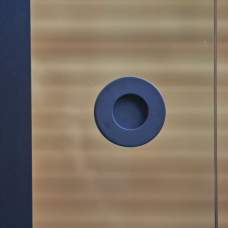 Glazen schuifwand plakhandvat deurgreep RVS zwart rond (set van 2)