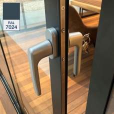 Glazen schuifwand zij-sluiting antraciet