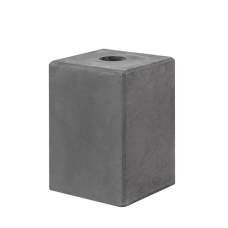 Betonpoer/sokkel doorlopend gat 14 x 14 x 20 cm