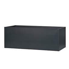 Bloembak zwart aluminium XXL Seneca 200 x 100 x 76 cm