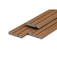 PuraDock composiet vlonderplank eindprofiel teak 2,2 x 14,6 x 290 cm