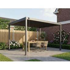 Tuindeco Basic line vrijstaande stalen overkapping 400 x 300 x 250 cm antraciet