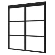 Complete steellook glaswand 90 x 224 cm zwart