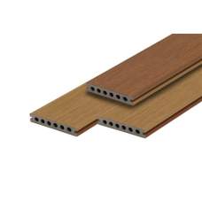 PuraTerra composiet semi-massief vlonderplank 2-kleurig teak 2,3 x 13,8 cm