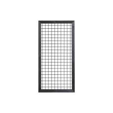 Gaaselement zwart met kader zwart gespoten rand 90 x 180 cm