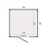 Tuinhuis KubeLine Douglas L 280 x 280 cm zwarte wanden