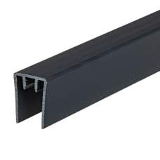 U-bovenprofiel PVC antraciet 179 cm t.b.v. composiet schermplank