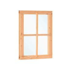 Douglas vast raam 4 ruits dubbel glas 64,2 x 81,2 cm RVS beslag P230425