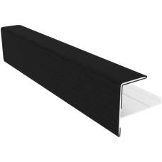 NewTechWood aluminium eindprofiel rhombus wandbekleding 5 x 5 x 300 cm ebony zwart