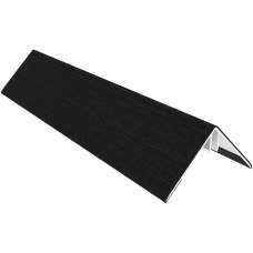 NewTechWood aluminium hoekprofiel rhombus wandbekleding 6 x 6 x 300 cm ebony zwart