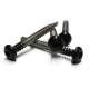 RVS schroef met gekleurde top voor NTW Castellation PRO Ebony Zwart (50 stuks)
