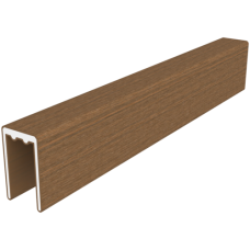 NewTechWood co-extrusie aluminium U-profiel 300 cm teak
