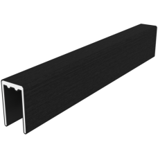 NewTechWood co-extrusie aluminium U-profiel 300 cm ebony zwart