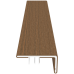NewTechWood co-extrusie aluminium U-klikprofiel 300 cm teak