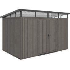 NewTechWood berging met dubbele deur 340 x 210 cm silver gray