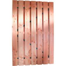 Douglas plankendeur geschaafd op zwart stalen frame 16 mm 120 x 190 cm