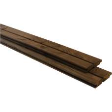 Dubbel geschaafd 2-zijdig rhombus profiel douglas bruin geïmpregneerd 2,7 x 14,5 x 224 cm
