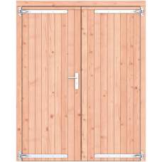 Douglas dubbele dichte deur LD verzinkte hengen RVS beslag 168 x 209 cm 1073240