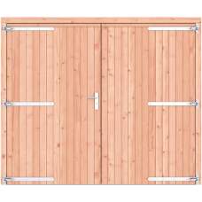 Douglas dubbele dichte deur LD verzinkte hengen RVS beslag 250 x 209 cm 1073248
