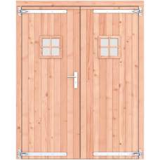 Douglas dubbele deur LD verzinkte hengen RVS beslag 168 x 209 cm 1073264