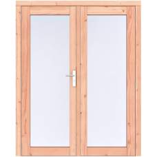 Douglas dubbele deur volglas Prestige LD onbehandeld 168 x 209 cm RVS beslag 1073288