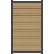 NewTechWood Co-extrusie composiet deur Premium horizontaal triple red cedar 97 x 186 cm