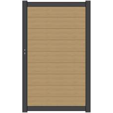NewTechWood Co-extrusie composiet deur Premium horizontaal glad red cedar 97 x 186 cm
