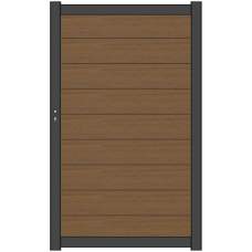 NewTechWood Co-extrusie composiet deur Premium horizontaal glad teak 97 x 186 cm